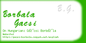 borbala gacsi business card
